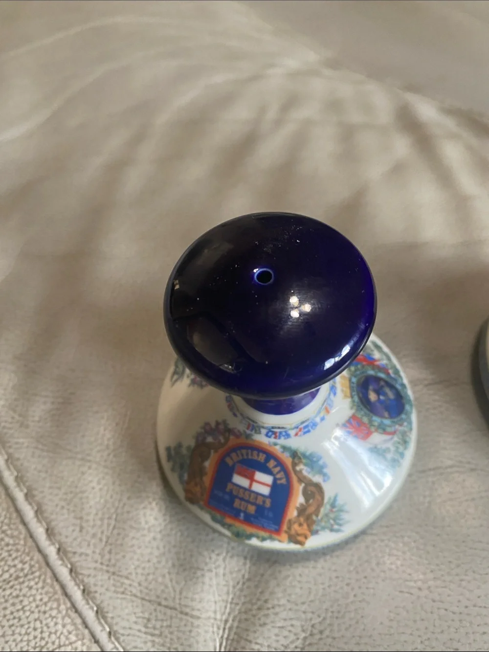 Two Vintage Pussers Rum decanters